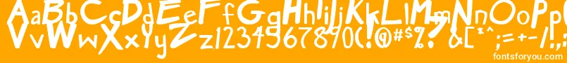 MangaSpeakBold Font – White Fonts on Orange Background