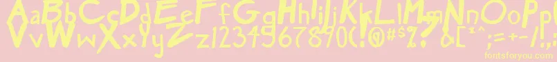MangaSpeakBold Font – Yellow Fonts on Pink Background