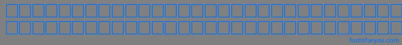 フォントWef – 灰色の背景に青い文字