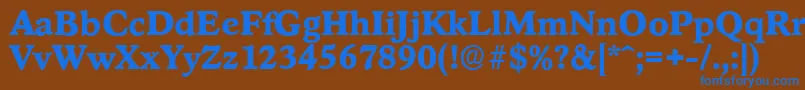 Шрифт StratfordserialXboldRegular – синие шрифты на коричневом фоне