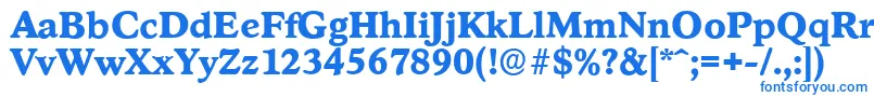 フォントStratfordserialXboldRegular – 白い背景に青い文字