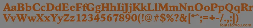 StratfordserialXboldRegular Font – Brown Fonts on Gray Background