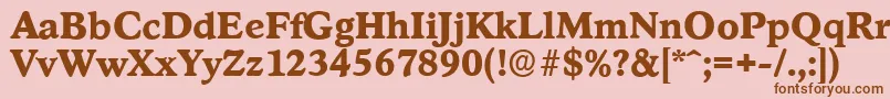 StratfordserialXboldRegular Font – Brown Fonts on Pink Background