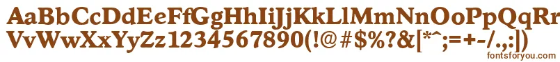 Шрифт StratfordserialXboldRegular – коричневые шрифты на белом фоне