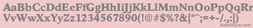 StratfordserialXboldRegular Font – Gray Fonts on Pink Background