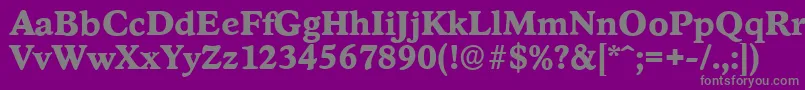 StratfordserialXboldRegular Font – Gray Fonts on Purple Background