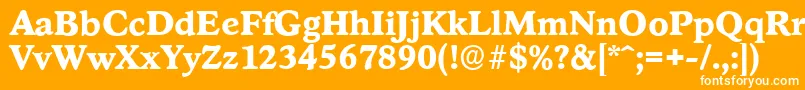 StratfordserialXboldRegular Font – White Fonts on Orange Background