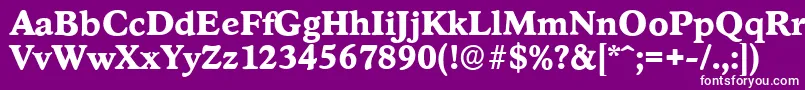 StratfordserialXboldRegular Font – White Fonts on Purple Background