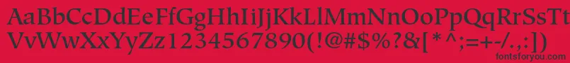 HiroshigestdMedium Font – Black Fonts on Red Background