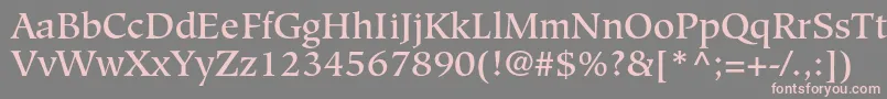HiroshigestdMedium Font – Pink Fonts on Gray Background