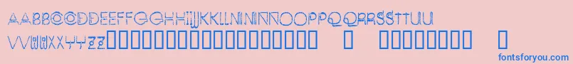 EnjoyTheAlien Font – Blue Fonts on Pink Background