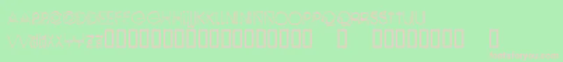EnjoyTheAlien-fontti – vaaleanpunaiset fontit vihreällä taustalla