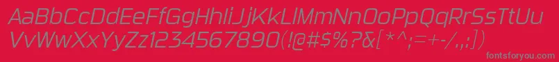 SuigeneriscdltItalic Font – Gray Fonts on Red Background