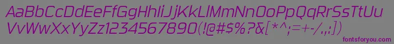 SuigeneriscdltItalic Font – Purple Fonts on Gray Background