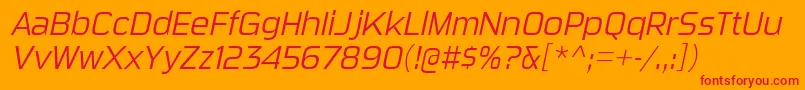 SuigeneriscdltItalic Font – Red Fonts on Orange Background