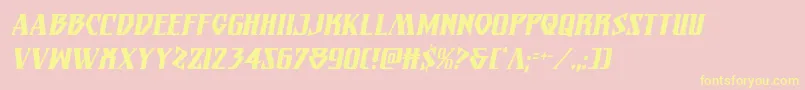 Eternalknightcondital Font – Yellow Fonts on Pink Background