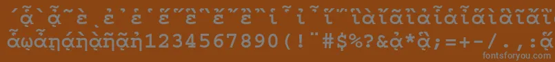 Шрифт CourierpgttBold – серые шрифты на коричневом фоне