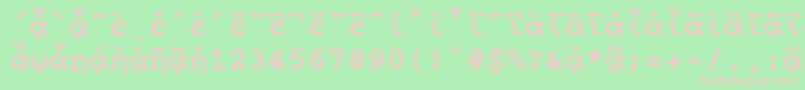 CourierpgttBold Font – Pink Fonts on Green Background