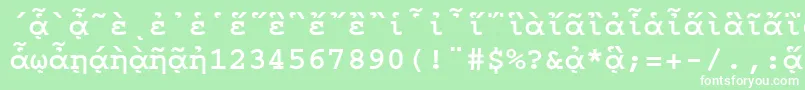 CourierpgttBold Font – White Fonts on Green Background