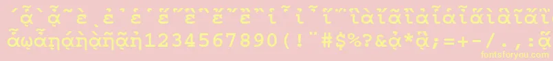 CourierpgttBold Font – Yellow Fonts on Pink Background