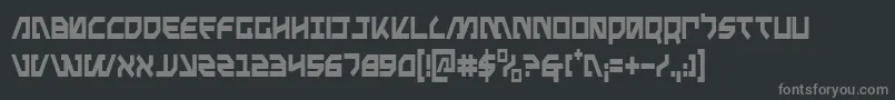 Шрифт MetalStormCondensed – серые шрифты на чёрном фоне