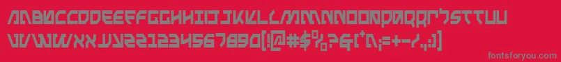 MetalStormCondensed Font – Gray Fonts on Red Background