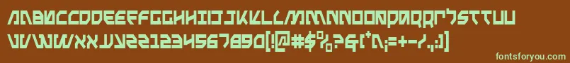 MetalStormCondensed Font – Green Fonts on Brown Background