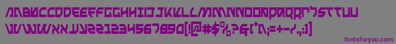 MetalStormCondensed-Schriftart – Violette Schriften auf grauem Hintergrund