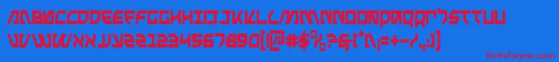 MetalStormCondensed-fontti – punaiset fontit sinisellä taustalla