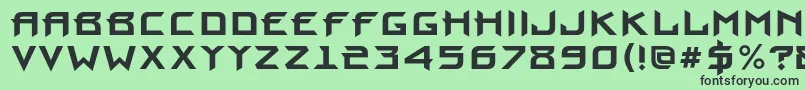 ProuncBold Font – Black Fonts on Green Background
