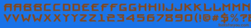 ProuncBold Font – Brown Fonts on Blue Background
