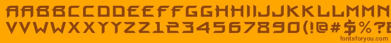 ProuncBold Font – Brown Fonts on Orange Background