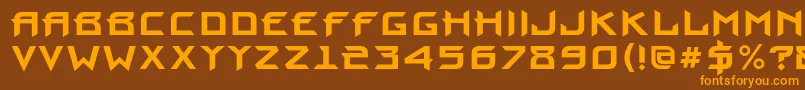 ProuncBold Font – Orange Fonts on Brown Background