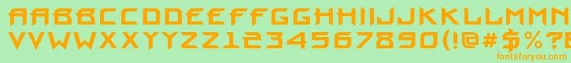 ProuncBold Font – Orange Fonts on Green Background