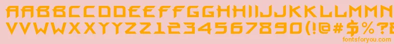 ProuncBold Font – Orange Fonts on Pink Background