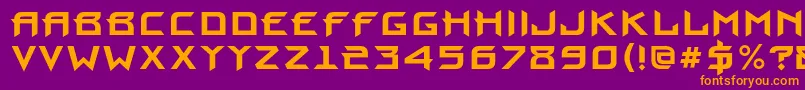 ProuncBold Font – Orange Fonts on Purple Background