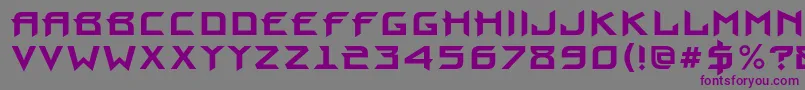 フォントProuncBold – 紫色のフォント、灰色の背景