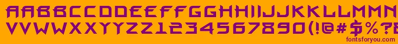 フォントProuncBold – オレンジの背景に紫のフォント