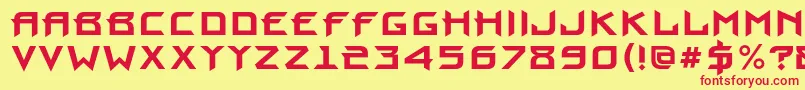 ProuncBold Font – Red Fonts on Yellow Background