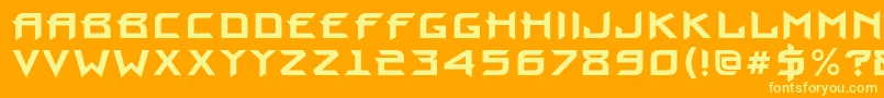 ProuncBold Font – Yellow Fonts on Orange Background