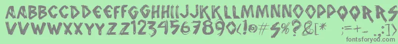 Vtks Font – Gray Fonts on Green Background