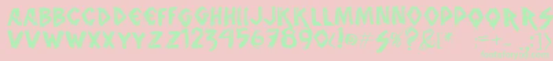 Vtks Font – Green Fonts on Pink Background