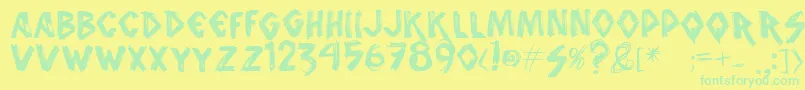 Vtks-fontti – vihreät fontit keltaisella taustalla