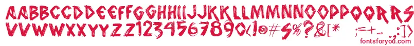 Шрифт Vtks – красные шрифты на белом фоне