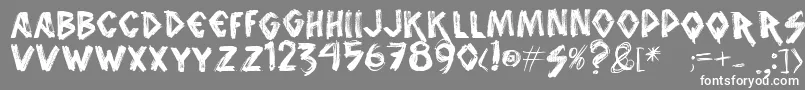 フォントVtks – 灰色の背景に白い文字