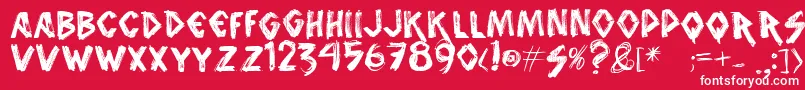 Vtks Font – White Fonts on Red Background