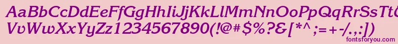 KorinnacBolditalic Font – Purple Fonts on Pink Background