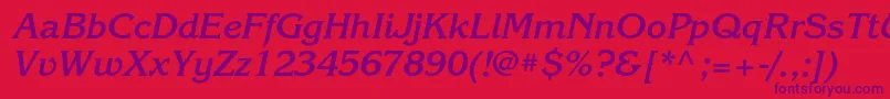 KorinnacBolditalic Font – Purple Fonts on Red Background