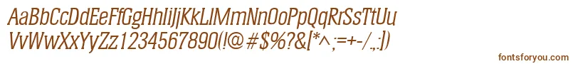 HeliumItalic Font – Brown Fonts on White Background