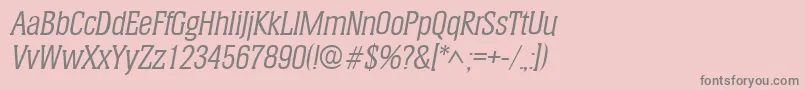 HeliumItalic Font – Gray Fonts on Pink Background